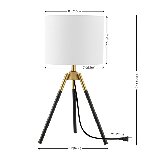 Safavieh Jupiter, 21.25 Inch, Black/Brass, Iron Table Lamp Black / Brass Gold TBL4500A