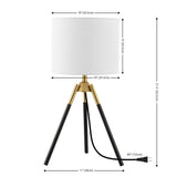 Safavieh Jupiter, 21.25 Inch, Black/Brass, Iron Table Lamp Black / Brass Gold TBL4500A