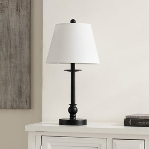 Safavieh CLYSA, 21-Inch Black Iron Table Lamp - Modern Minimalist Design for Warm Ambiance & Versatile Use TBL4502A