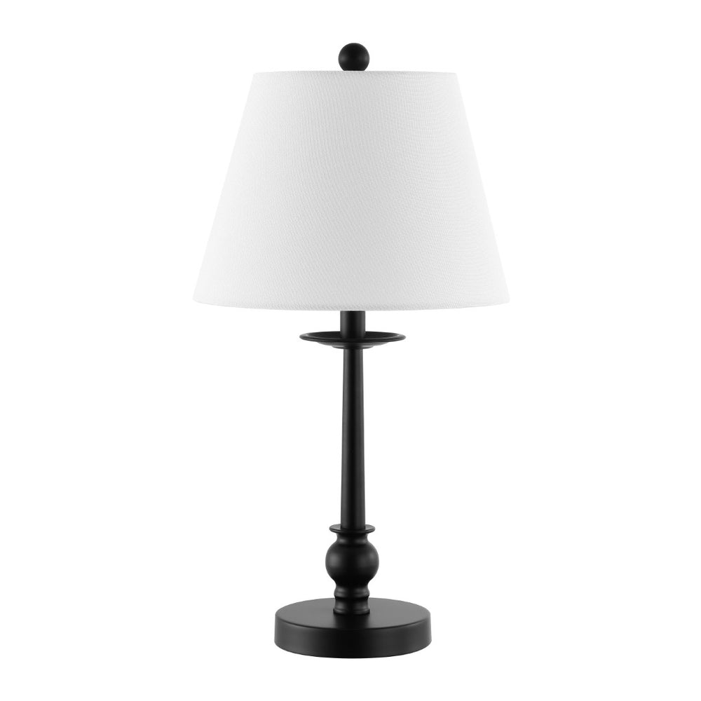 Safavieh CLYSA, 21-Inch Black Iron Table Lamp - Modern Minimalist Design for Warm Ambiance & Versatile Use TBL4502A