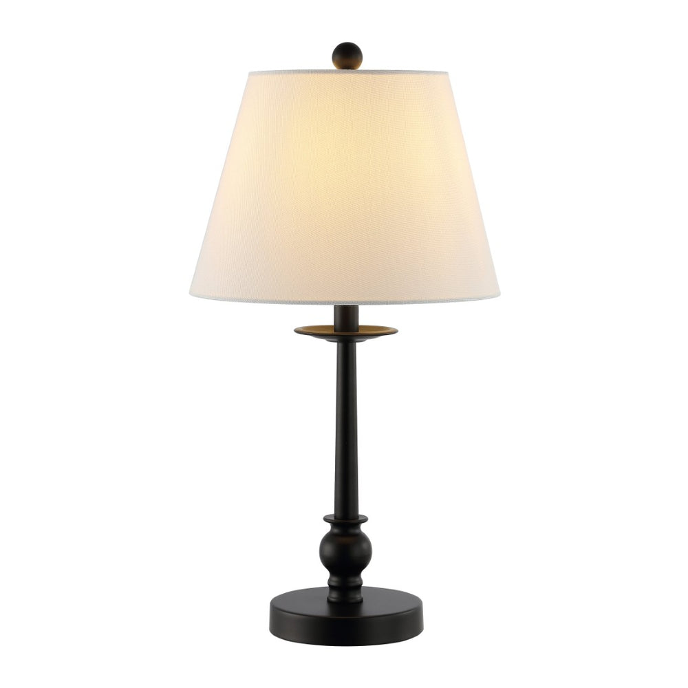 Safavieh CLYSA, 21-Inch Black Iron Table Lamp - Modern Minimalist Design for Warm Ambiance & Versatile Use TBL4502A