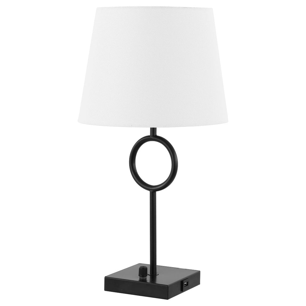 Safavieh Vynn, 19 Inch, Black, Iron Table Lamp W/ Usb Port Black TBL4507A-U