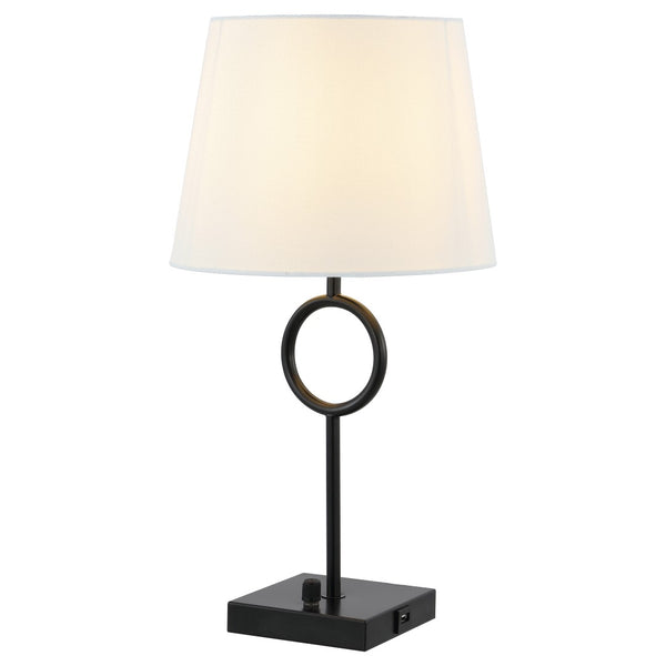 Safavieh Vynn, 19 Inch, Black, Iron Table Lamp W/ Usb Port Black TBL4507A-U