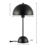 Safavieh Ixora 17.75 Inch Table Lamp W/Usb Black  Metal TBL4509A-U