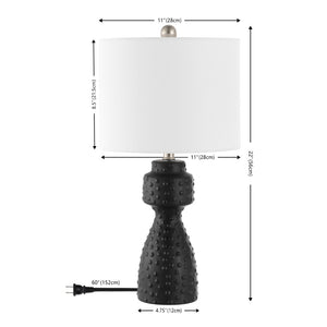 Safavieh THEORY, 22-Inch Black Ceramic Table Lamp - Modern Minimalism Meets Classic Warmth for Any Space TBL4511A