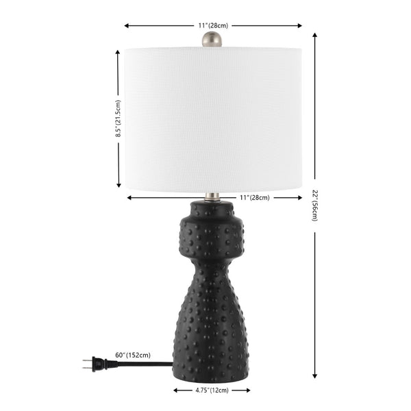 Safavieh THEORY, 22-Inch Black Ceramic Table Lamp - Modern Minimalism Meets Classic Warmth for Any Space TBL4511A