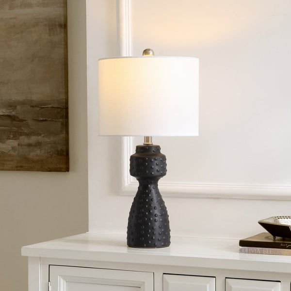 Safavieh THEORY, 22-Inch Black Ceramic Table Lamp - Modern Minimalism Meets Classic Warmth for Any Space TBL4511A