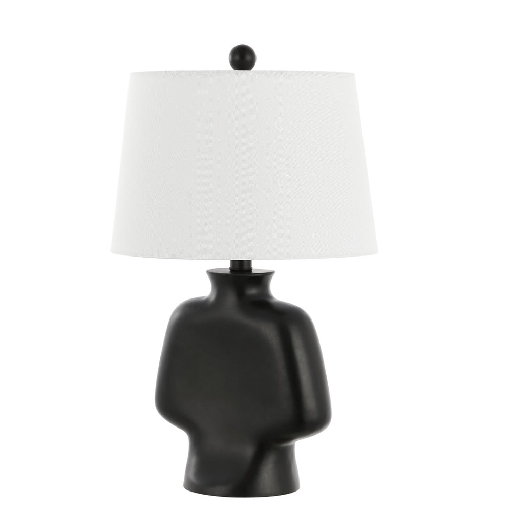 Safavieh JOHARI, 20.25 INCH BLACK RESIN TABLE LAMP - Stylish Minimalist Lighting for Modern Interiors & Workspaces TBL4512A