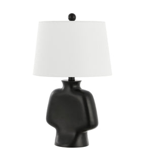 Safavieh JOHARI, 20.25 INCH BLACK RESIN TABLE LAMP - Stylish Minimalist Lighting for Modern Interiors & Workspaces TBL4512A