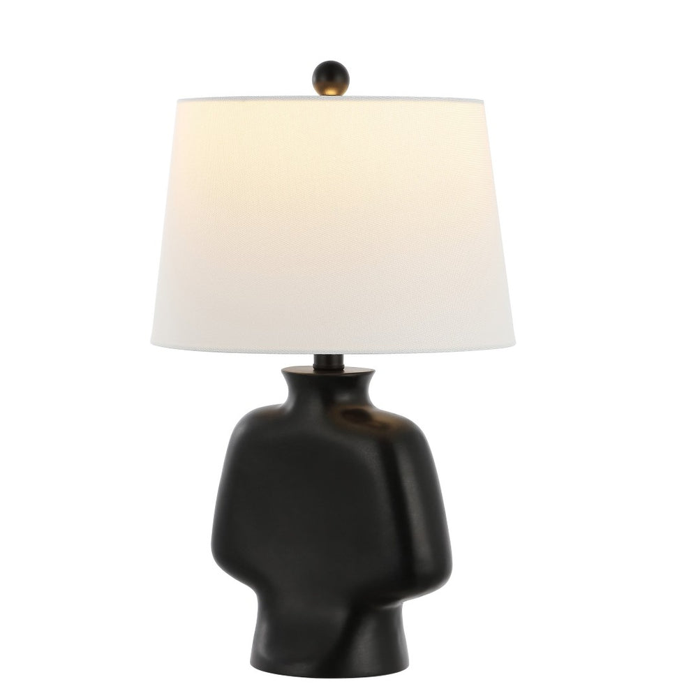Safavieh JOHARI, 20.25 INCH BLACK RESIN TABLE LAMP - Stylish Minimalist Lighting for Modern Interiors & Workspaces TBL4512A
