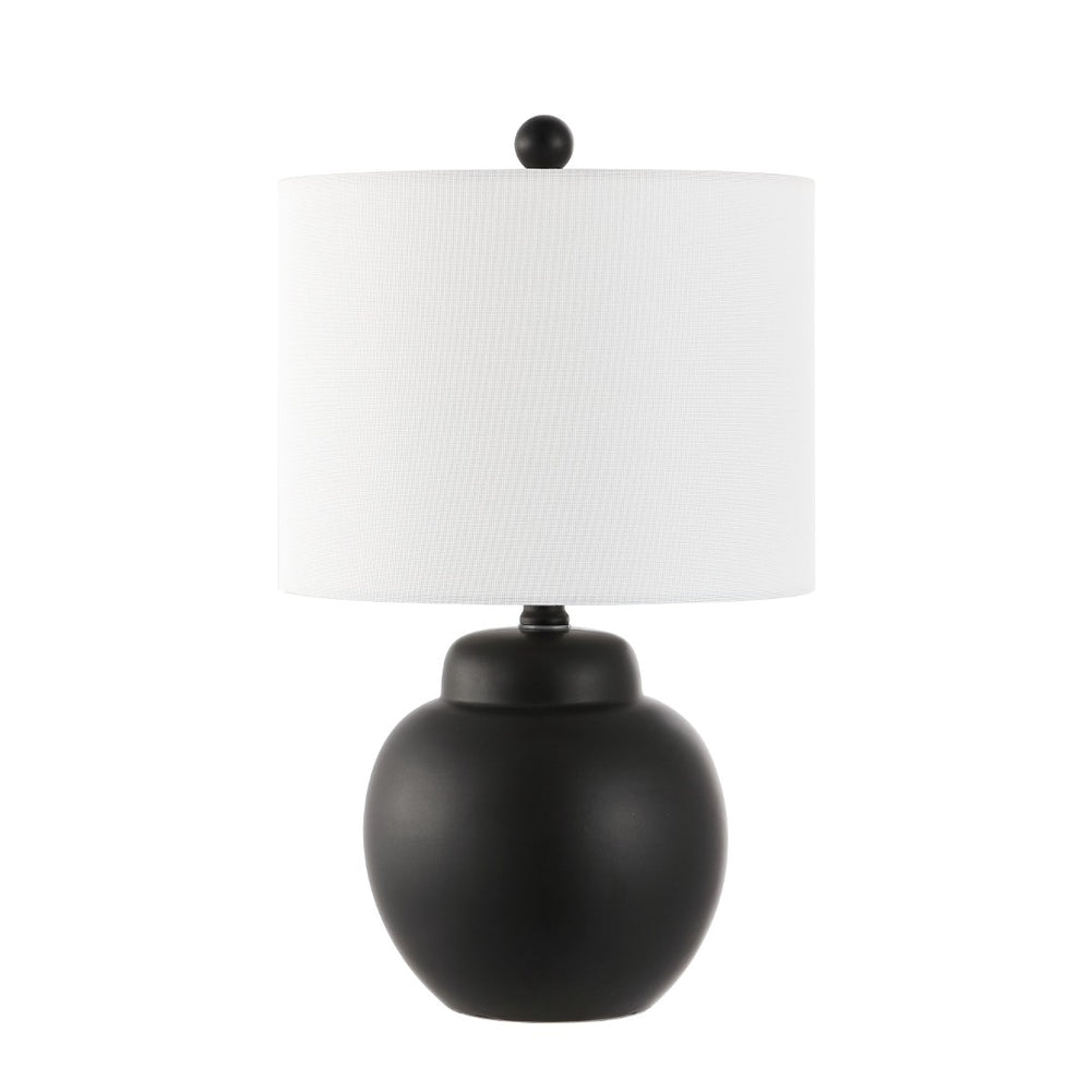 Safavieh ROUX, 19.5-Inch Black Ceramic Table Lamp - Modern Elegance for Cozy Living Spaces & Offices TBL4513A