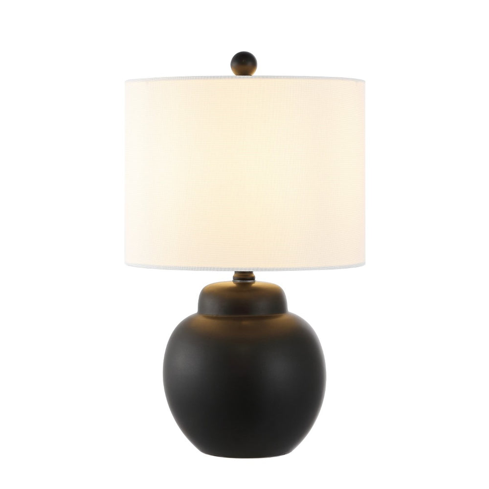 Safavieh ROUX, 19.5-Inch Black Ceramic Table Lamp - Modern Elegance for Cozy Living Spaces & Offices TBL4513A