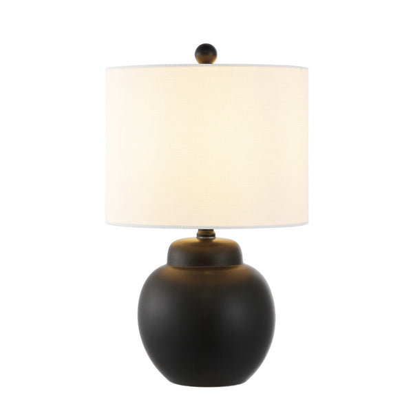 Safavieh ROUX, 19.5-Inch Black Ceramic Table Lamp - Modern Elegance for Cozy Living Spaces & Offices TBL4513A