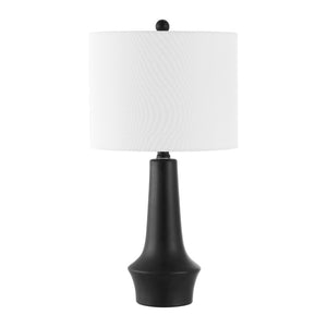 Safavieh SOLYN, 21.5-Inch Black Ceramic Table Lamp - Modern Design with Soft Cotton Shade for Any Space TBL4514A