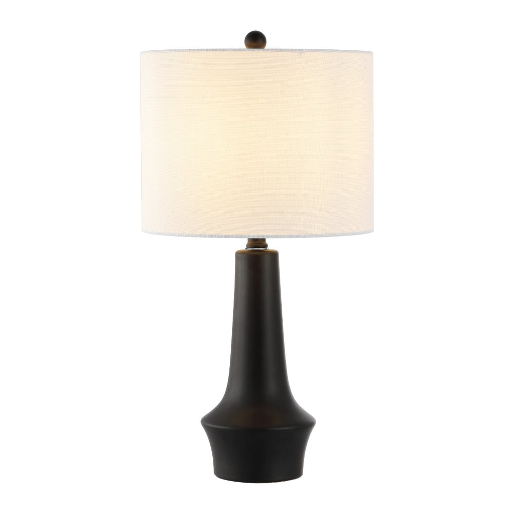 Safavieh SOLYN, 21.5-Inch Black Ceramic Table Lamp - Modern Design with Soft Cotton Shade for Any Space TBL4514A