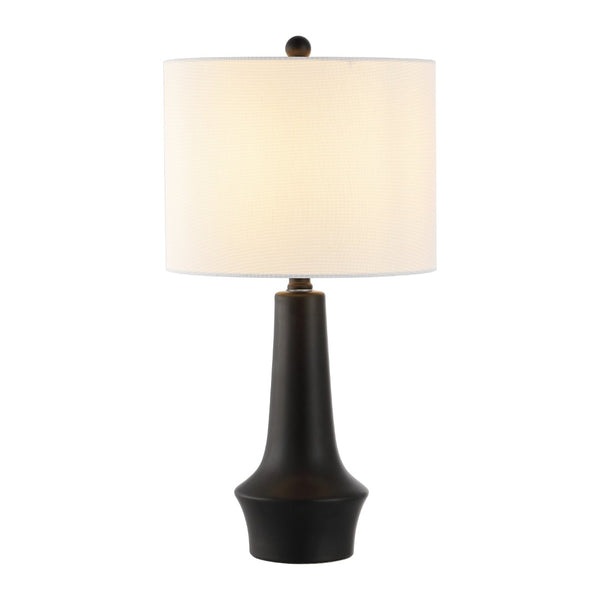 Safavieh SOLYN, 21.5-Inch Black Ceramic Table Lamp - Modern Design with Soft Cotton Shade for Any Space TBL4514A