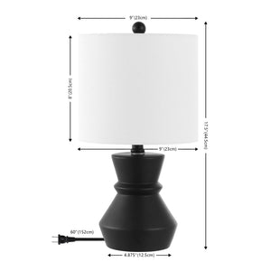 Safavieh ROSLYN, 17.5 Inch Black Ceramic Table Lamp - Stylish Ambient Lighting for Home & Office Decor TBL4515A