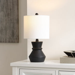 Safavieh ROSLYN, 17.5 Inch Black Ceramic Table Lamp - Stylish Ambient Lighting for Home & Office Decor TBL4515A