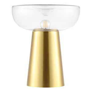 Safavieh Vassar, 12.75 Inch, Brass/Clear, Glass/Iron Table Lamp XII23 Brass / Clear Iron TBL4517A