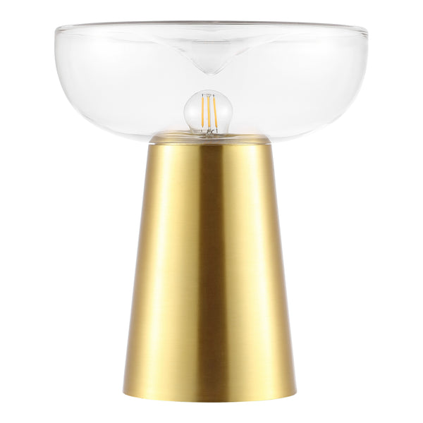 Safavieh Vassar, 12.75 Inch, Brass/Clear, Glass/Iron Table Lamp XII23 Brass / Clear Iron TBL4517A