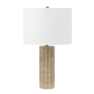 Safavieh Remi, 23.5 Inch, Stone, Travertine Table Lamp TBL4519A