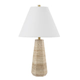 Safavieh Calla, 23.5 Inch, Stone, Travertine Table Lamp TBL4522A