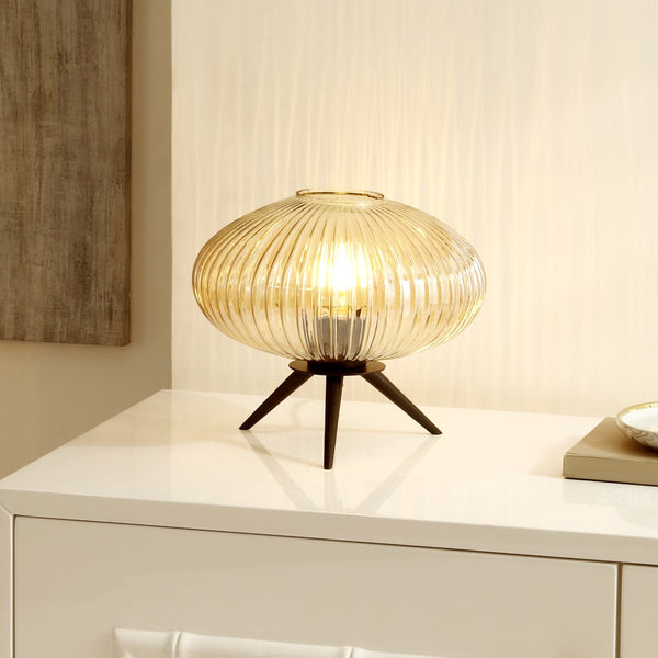 Safavieh Coehlo 10.25 Inch Table Lamp XII23 Amber/ Black Metal TBL4529A