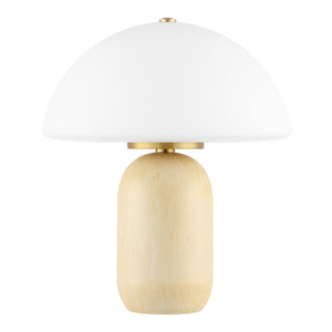 Safavieh Fabio, 13.5 Inch, Natural/Brass, Glass/Iron Table Lamp XII23 Natural / Brass Iron TBL4530A