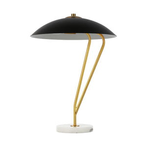 Safavieh SUAREZ, 20.25" Black & Brass Table Lamp - Elegant Marble Base & Iron Accents for Stylish Illumination TBL4536A
