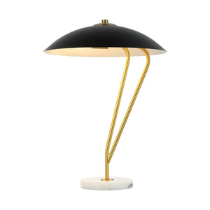 Safavieh SUAREZ, 20.25" Black & Brass Table Lamp - Elegant Marble Base & Iron Accents for Stylish Illumination TBL4536A