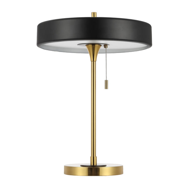 Safavieh Decker, 16 Inch, Black/Brass, Metal Table Lamp  Black / Brass 13.75 x 13.75 x 19.25