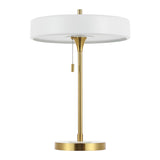 Safavieh Decker, 16 Inch, White/Brass, Metal Table Lamp White / Brass 13.75 x 13.75 x 19.25