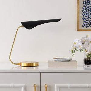 Safavieh FYNN, 16.5" Modern Iron Table Lamp with Black & Brass Finish - Elegant Illumination for Any Room TBL4541A