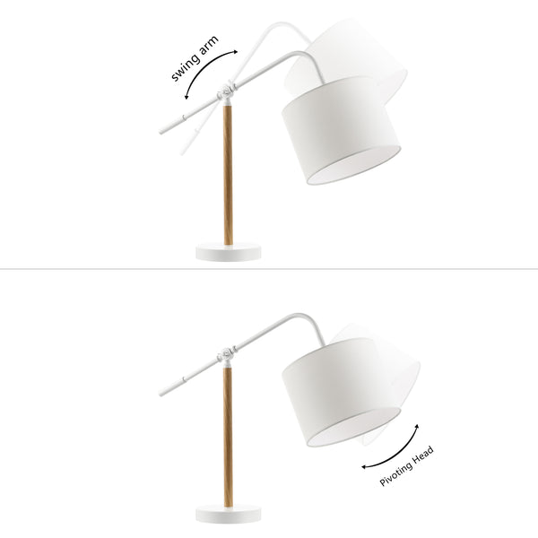 Safavieh Loryn, 18 Inch, White/Brown, Metal Table Lamp Brown/White TBL4543A