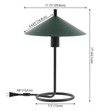 Safavieh Khlo, 17 Inch, Green/Black, Metal Table Lamp TBL4547B Green/Black