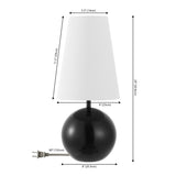 Safavieh Jo , 20 Inch, Black, Resin Table Lamp Black 9 x 9 x 20