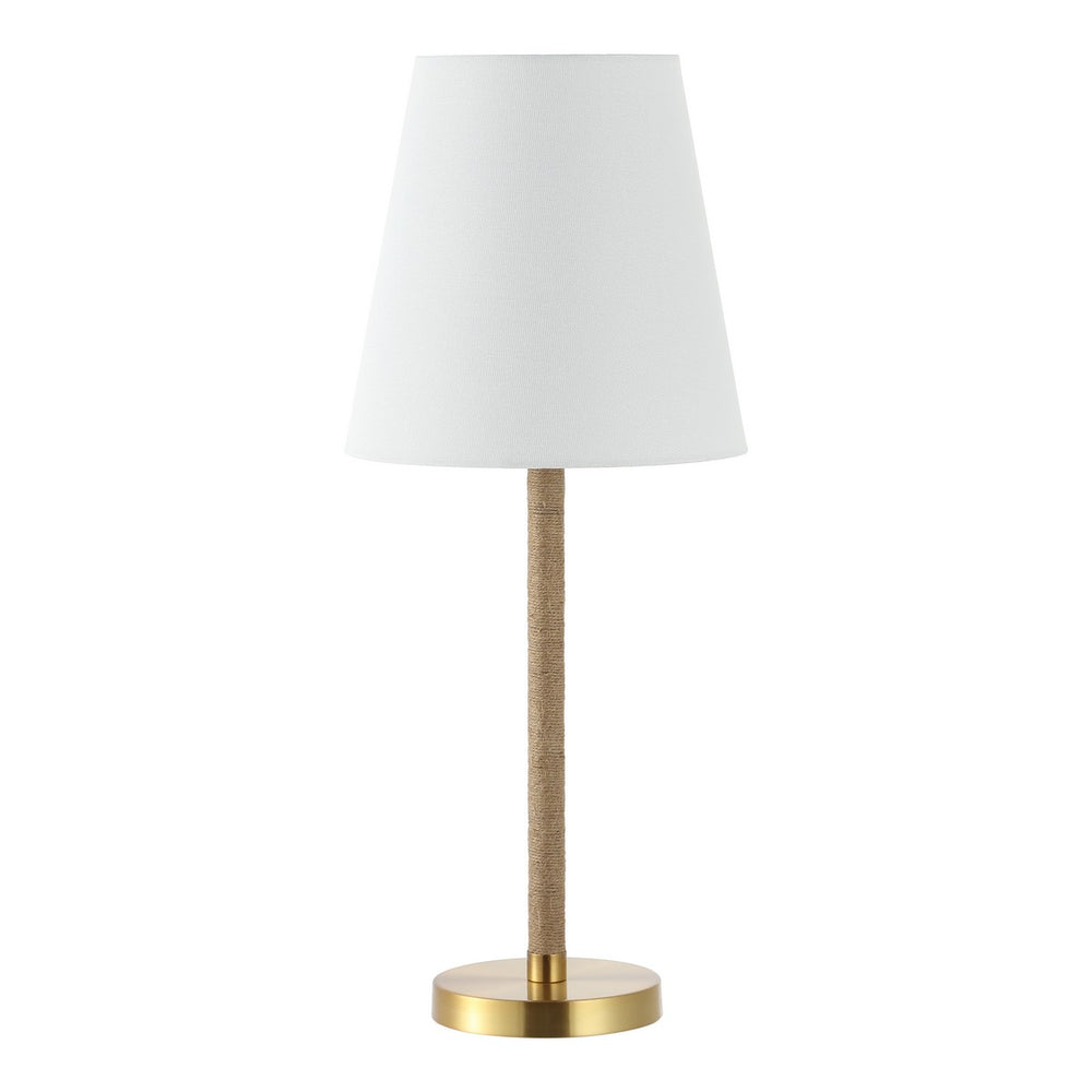 Safavieh Andi, 26 Inch, Brass/Natural, Rope/Metal Table Lamp Brass / Natural 11 x 11 x 26.375