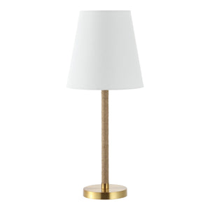 Safavieh Andi, 26 Inch, Brass/Natural, Rope/Metal Table Lamp Brass / Natural 11 x 11 x 26.375