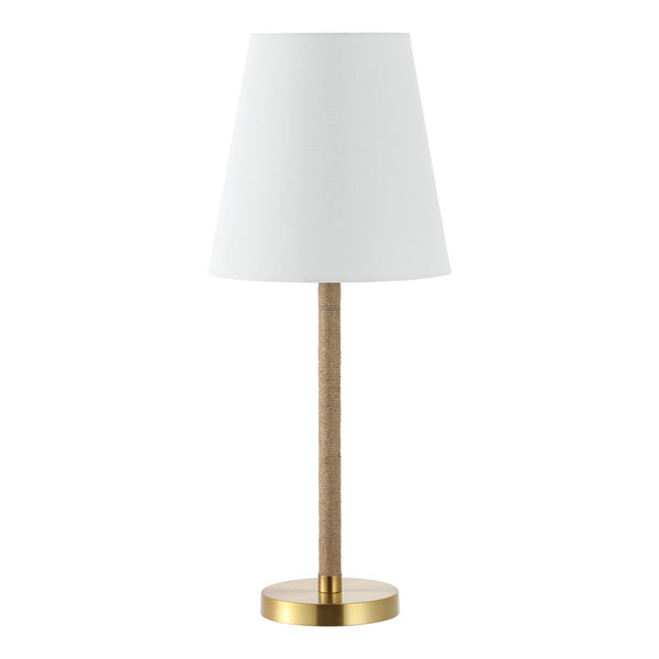 Safavieh Andi, 26 Inch, Brass/Natural, Rope/Metal Table Lamp Brass / Natural 11 x 11 x 26.375