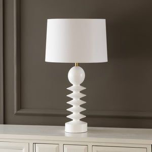 Safavieh Loza, 27 Inch, White Washed, Resin Table Lamp  White Washed 15 x 15 x 27.25