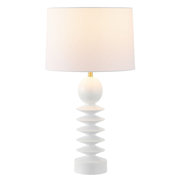 Safavieh Loza, 27 Inch, White Washed, Resin Table Lamp  White Washed 15 x 15 x 27.25