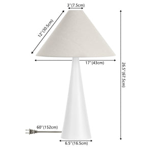 Safavieh Kimora, 26.5 Inch, White / Oatmeal, Resin Table Lamp TBL4558A