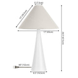 Safavieh Kimora, 26.5 Inch, White / Oatmeal, Resin Table Lamp TBL4558A