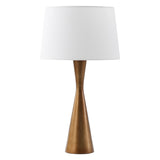 Safavieh Edie, 25.5 Inch, Antique Brass, Resin Table Lamp White Shade Resin