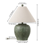 Safavieh Dylan, 22 Inch, Antique Green, Resin Table Lamp TBL4560A Anqitue Green