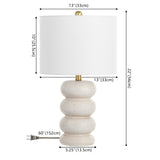 Safavieh Coco, 22 Inch, Cream, Ceramic Table Lamp TBL4561A