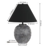 Safavieh Naomi, 22 Inch, Grey/Black, Ceramic Table Lamp TBL4562A