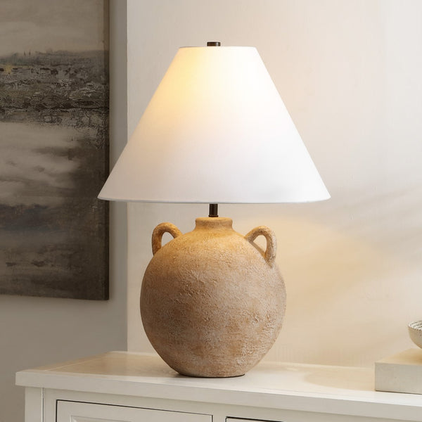 Safavieh Soline, 24 Inch, Grey Washed, Ceramic Table Lamp TBL4563A