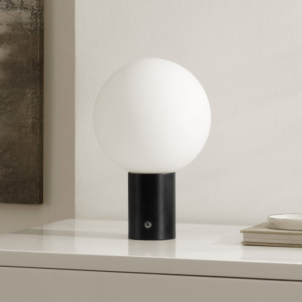 Safavieh Moxy, 12 Inch, Black, Glass/Metal Table Lamp TBL4565A