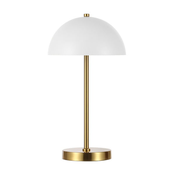 Safavieh GOLDIE, 18-Inch Brass & White Metal Table Lamp for Modern Ambiance - Perfect for Home & Office Decor TBL4566A